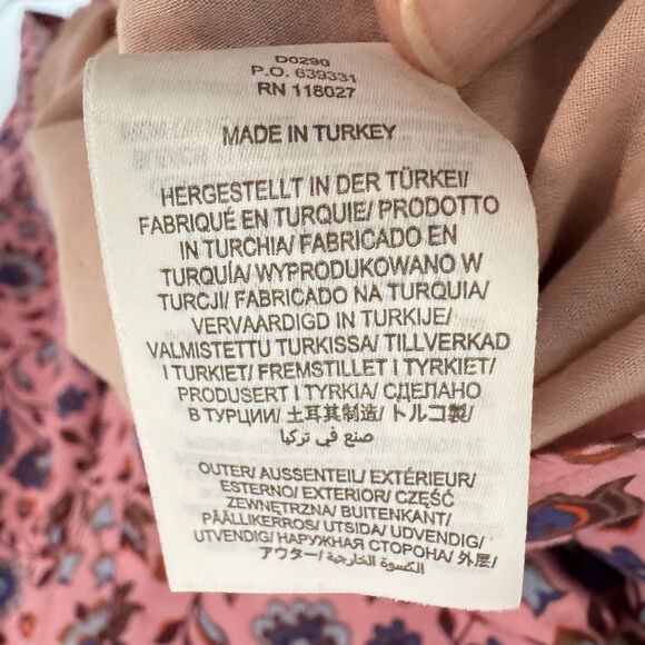 BODEN Size 6 R Floral Sleeveless Smocked Mini Dress ruffles Pink Spring/summer - Picture 10 of 11